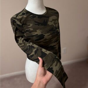 SHEIN Gray Camouflage Shirt